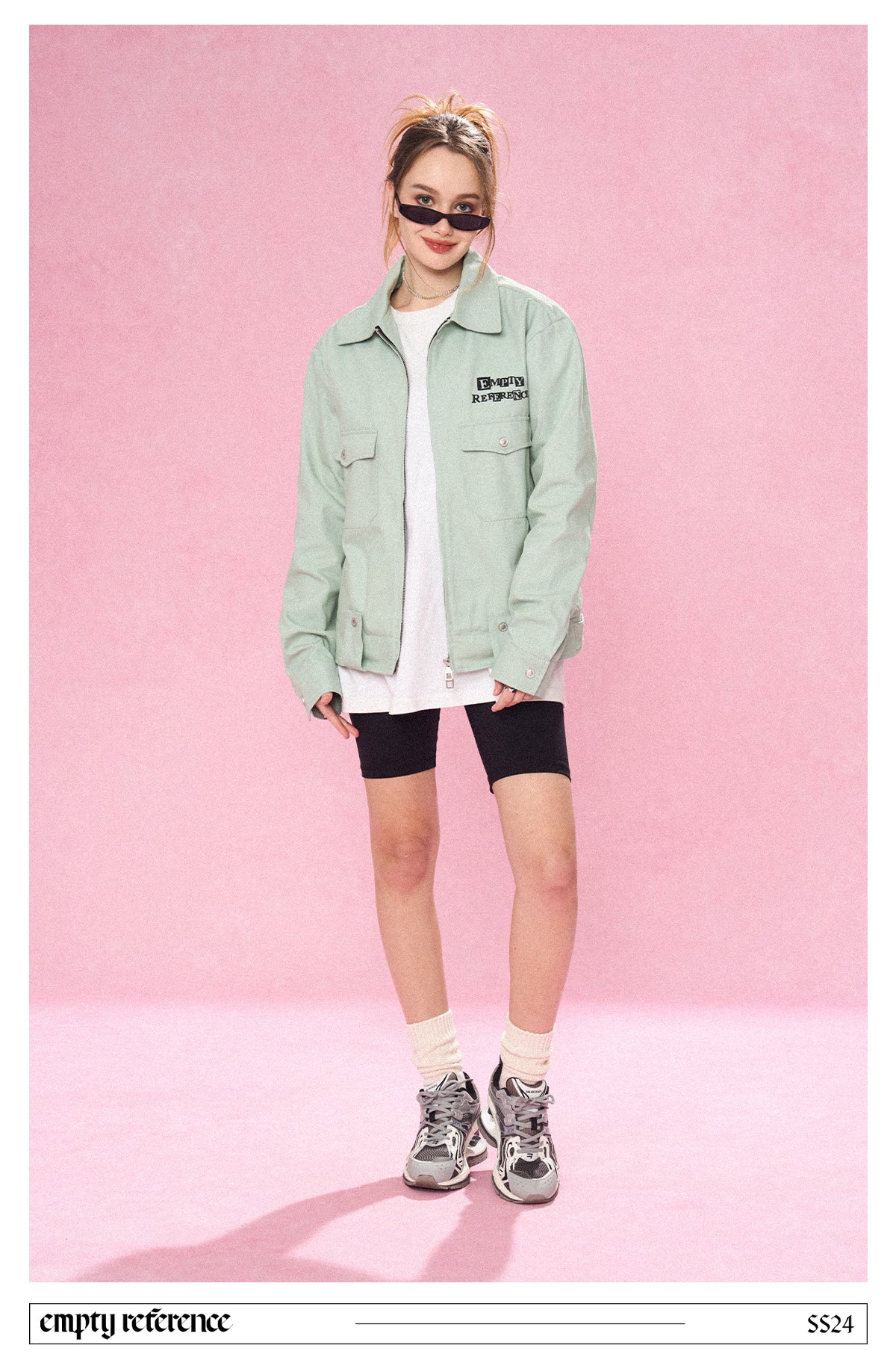 Washed Print Zip Jacket