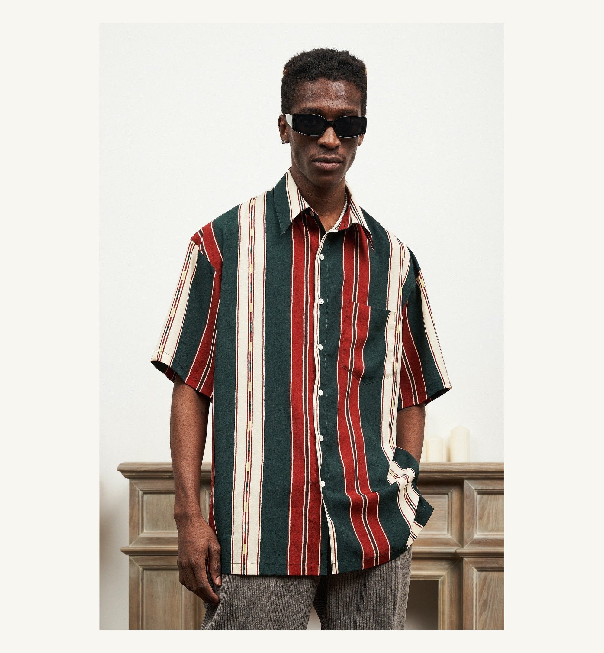 Red Green Stripe Shirt