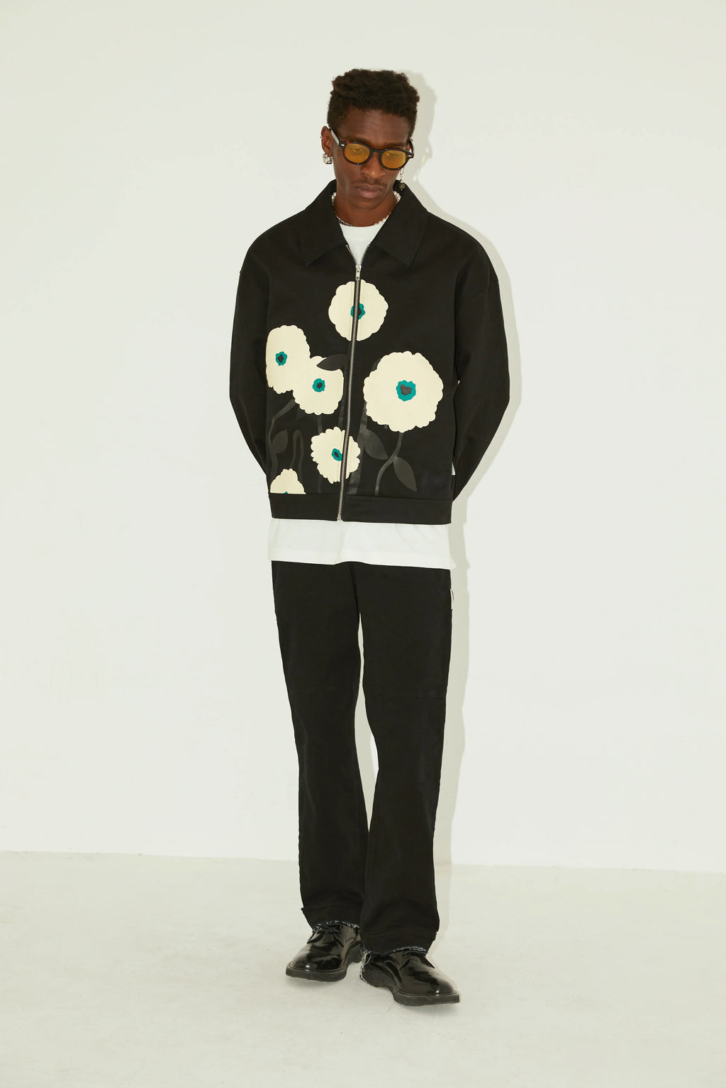 Floral Graphic Zip Jacket