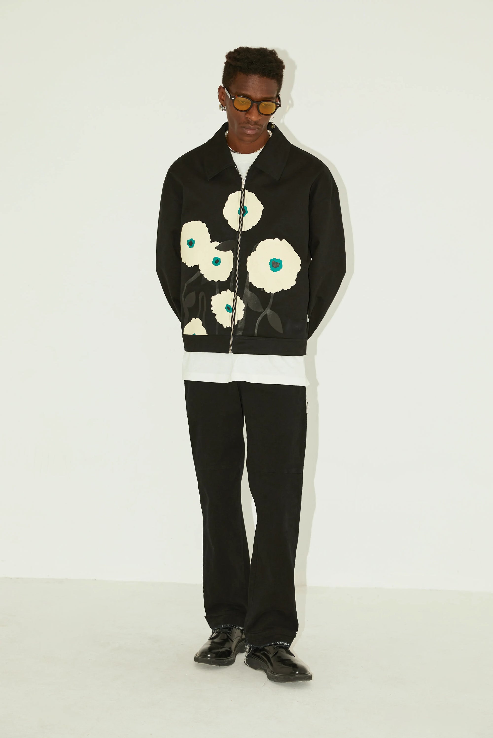 Floral Graphic Zip Jacket