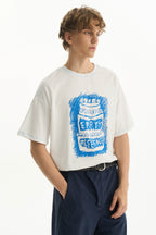 White Soft Graphic Lounge Tee