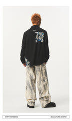 Watercolor Brush Print Pants