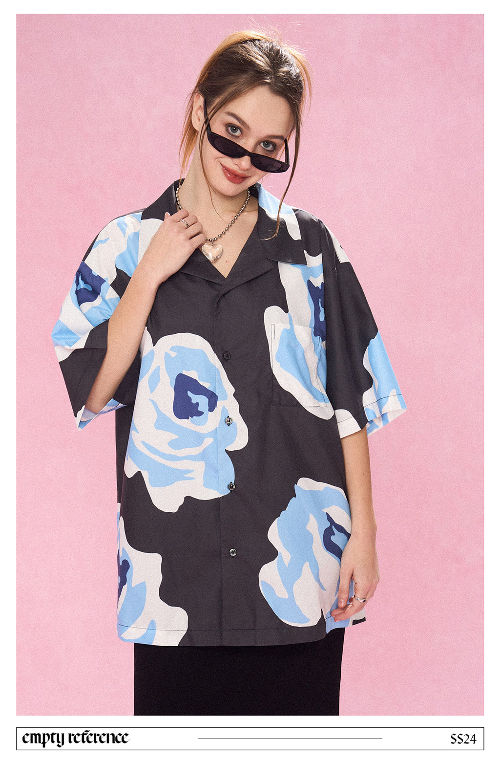 Hand-Drawn Rose Graphic Shirt