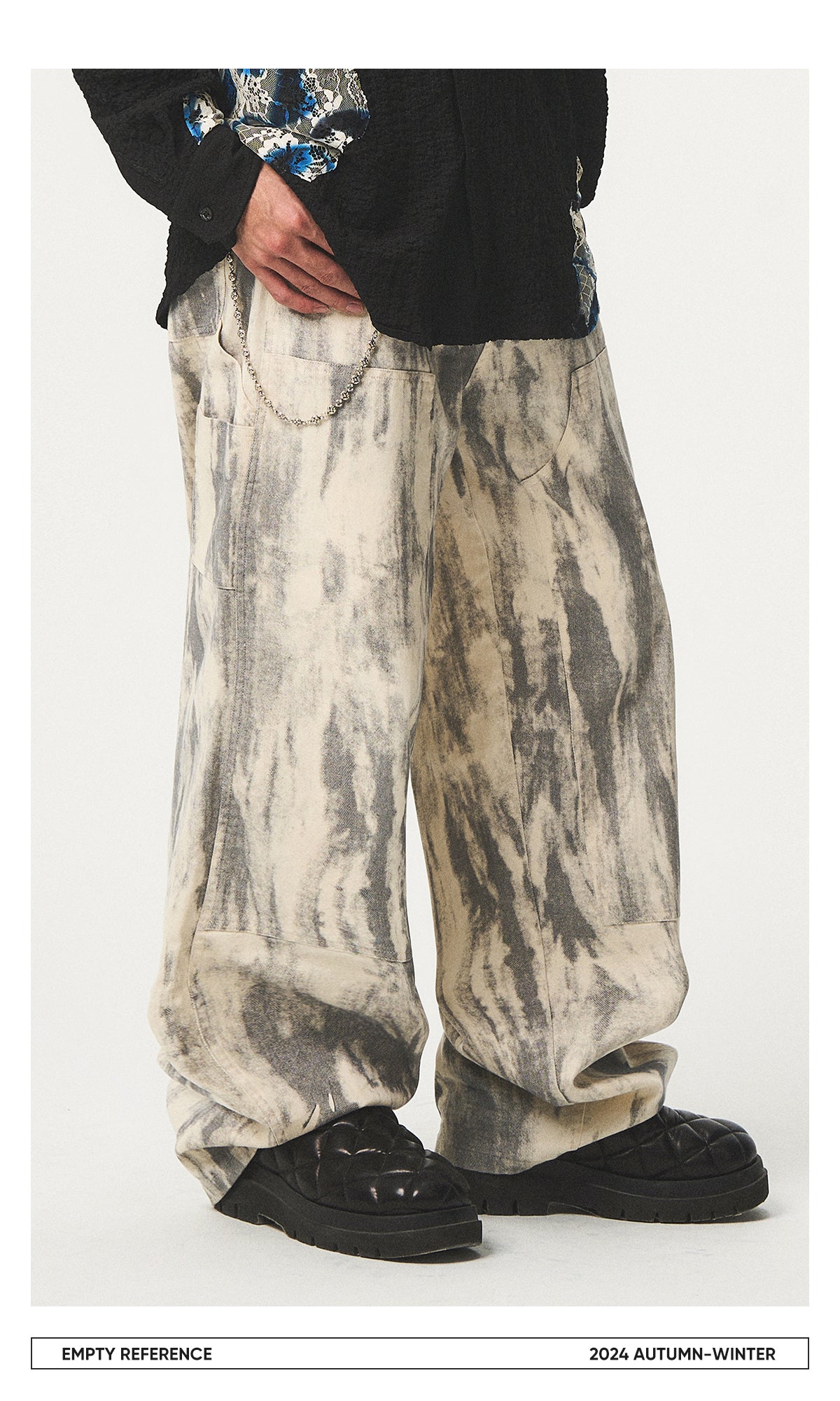 Watercolor Brush Print Pants