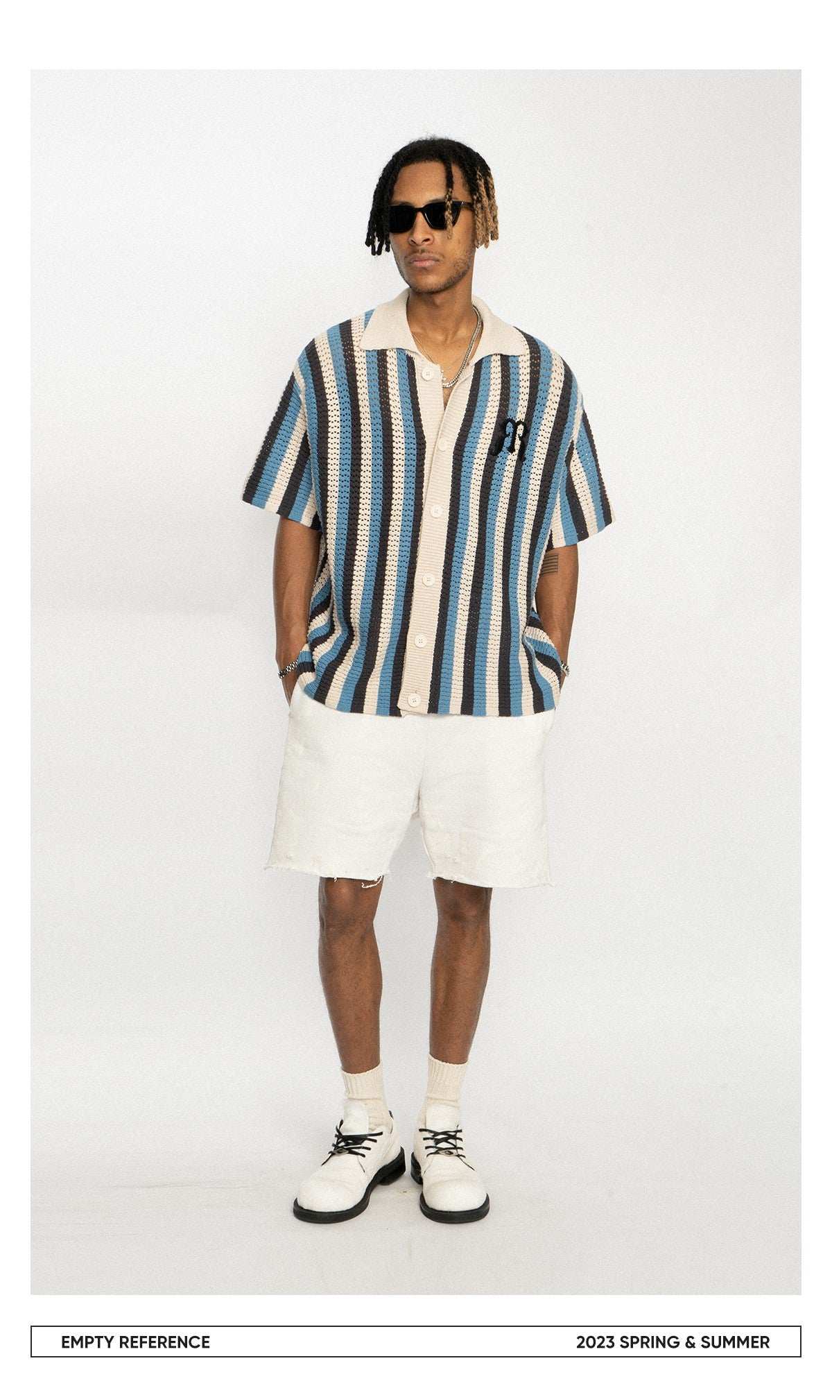 Embroidered Knit Polo Shirt - Empty Reference