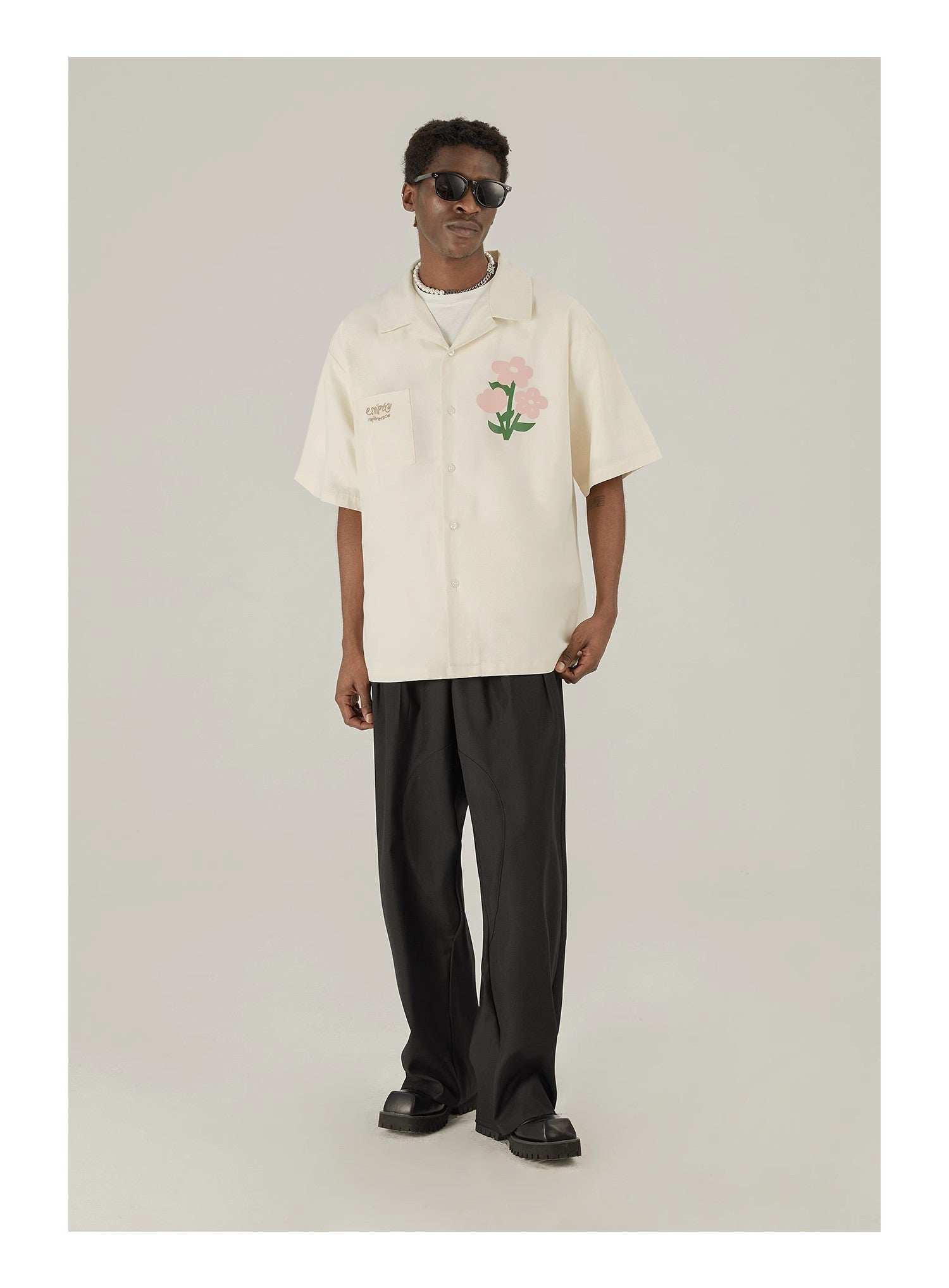 Floral Cotton Graphic Shirt - Empty Reference