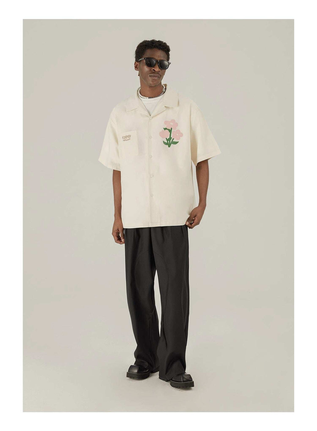 Floral Cotton Graphic Shirt - Empty Reference