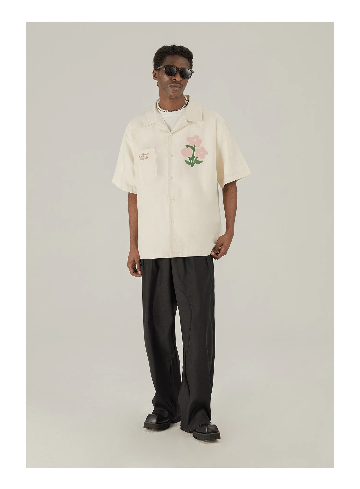 Floral Cotton Graphic Shirt