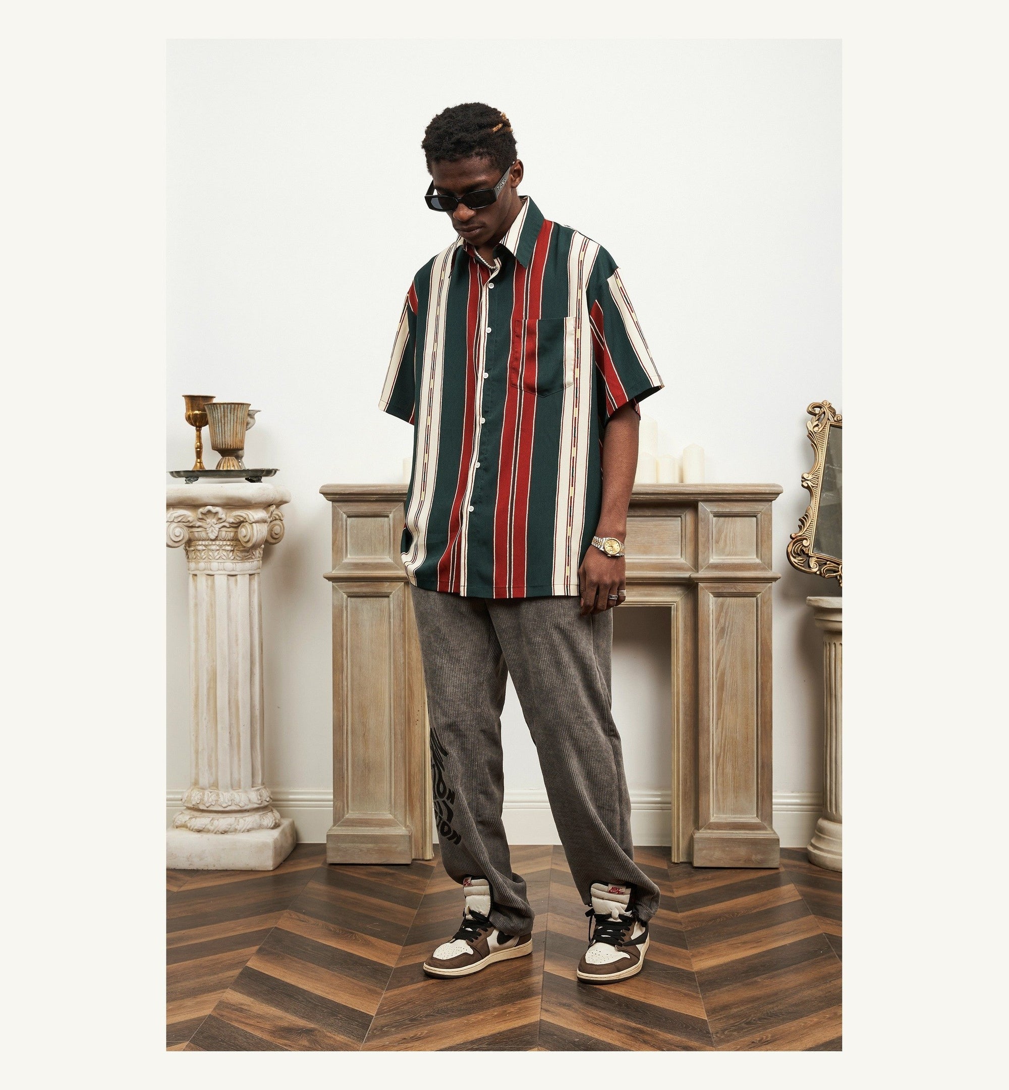 Red Green Stripe Shirt
