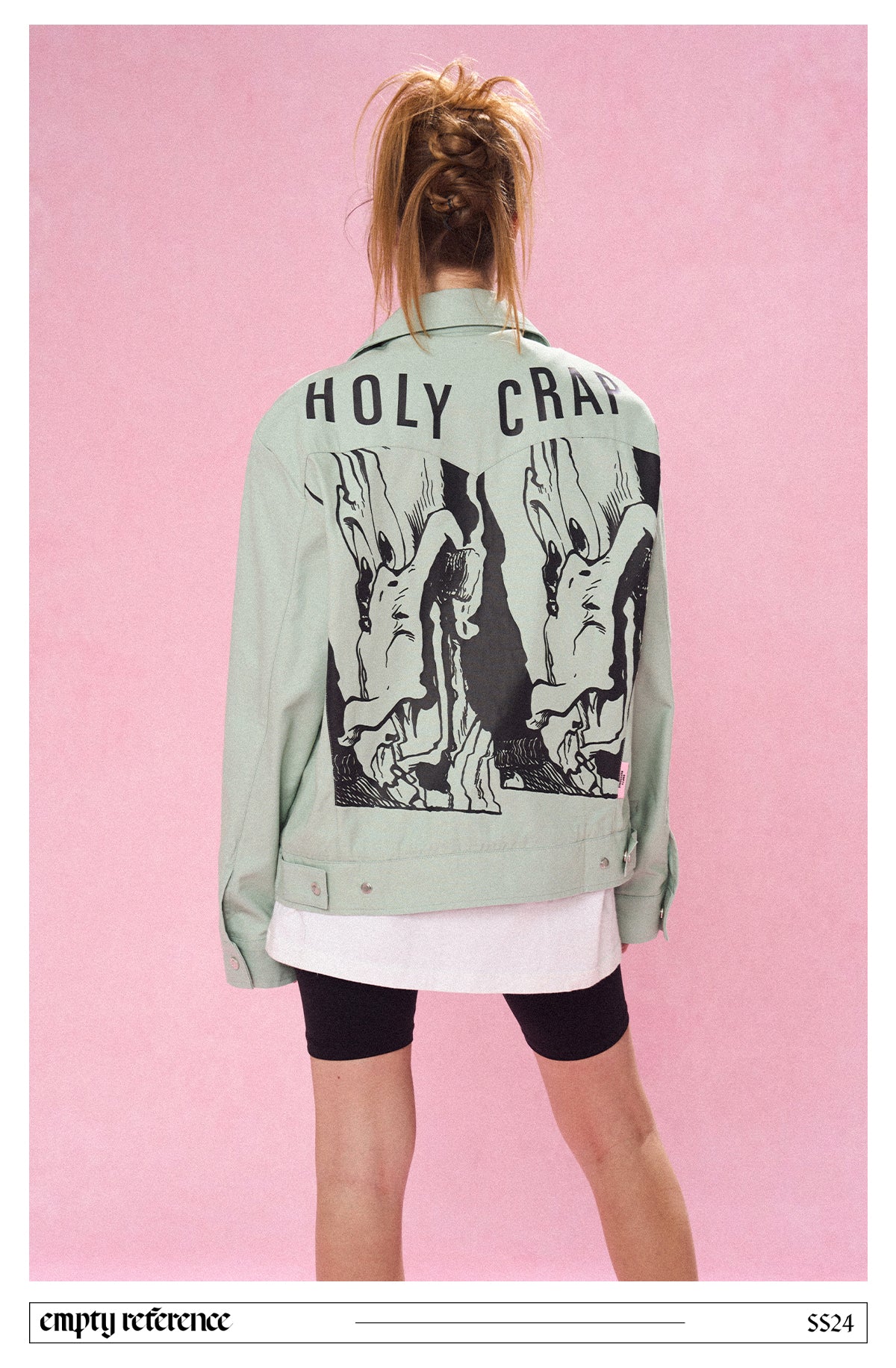 Washed Print Zip Jacket