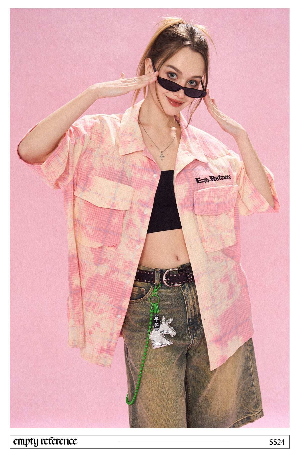 Gingham Batik Pocket Shirt - Empty Reference