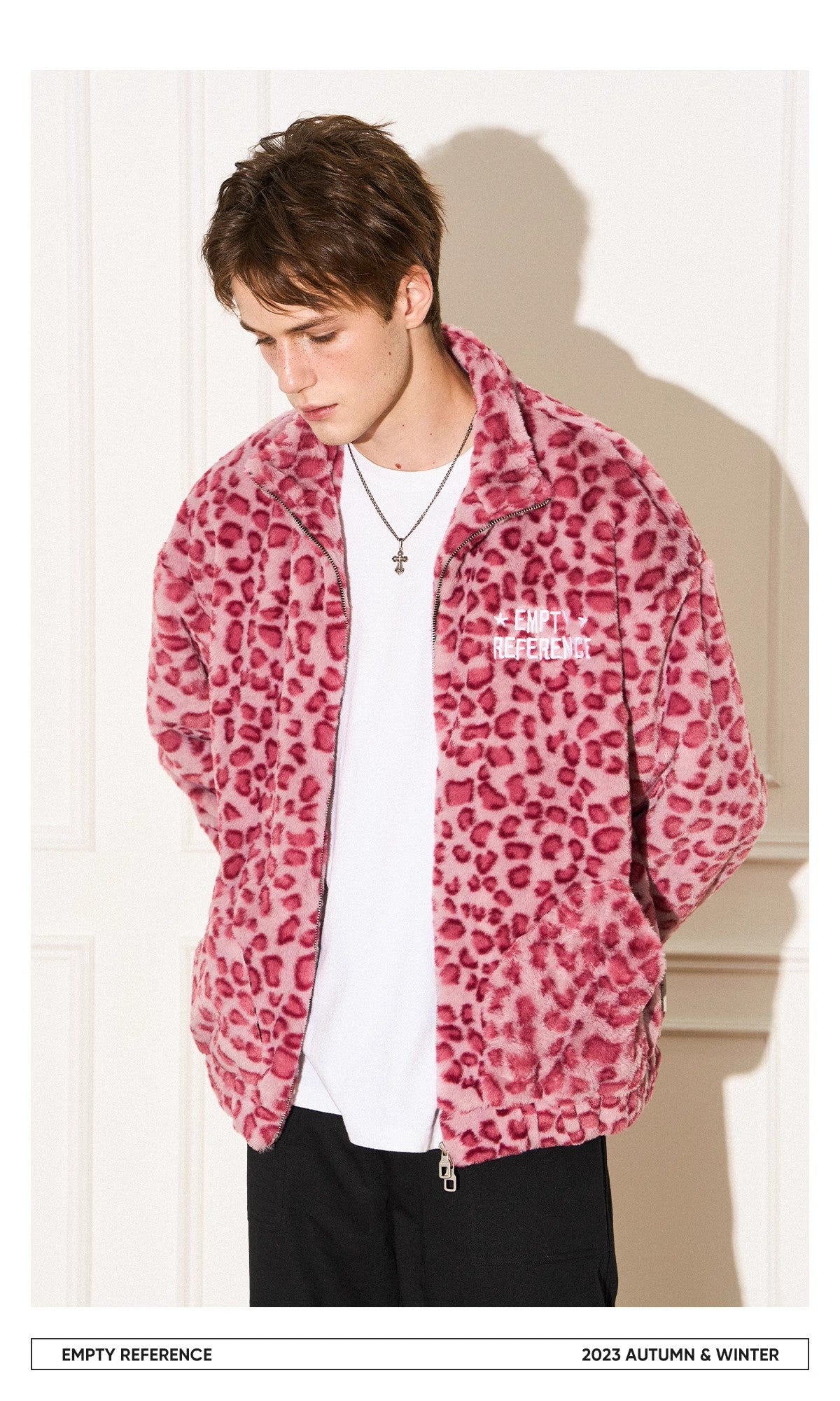 Leopard Fleece Zip Jacket