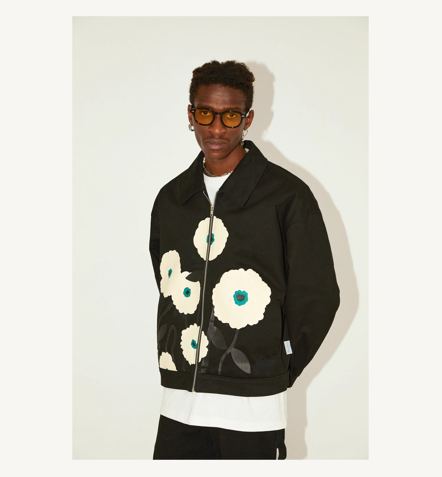 Floral Graphic Zip Jacket
