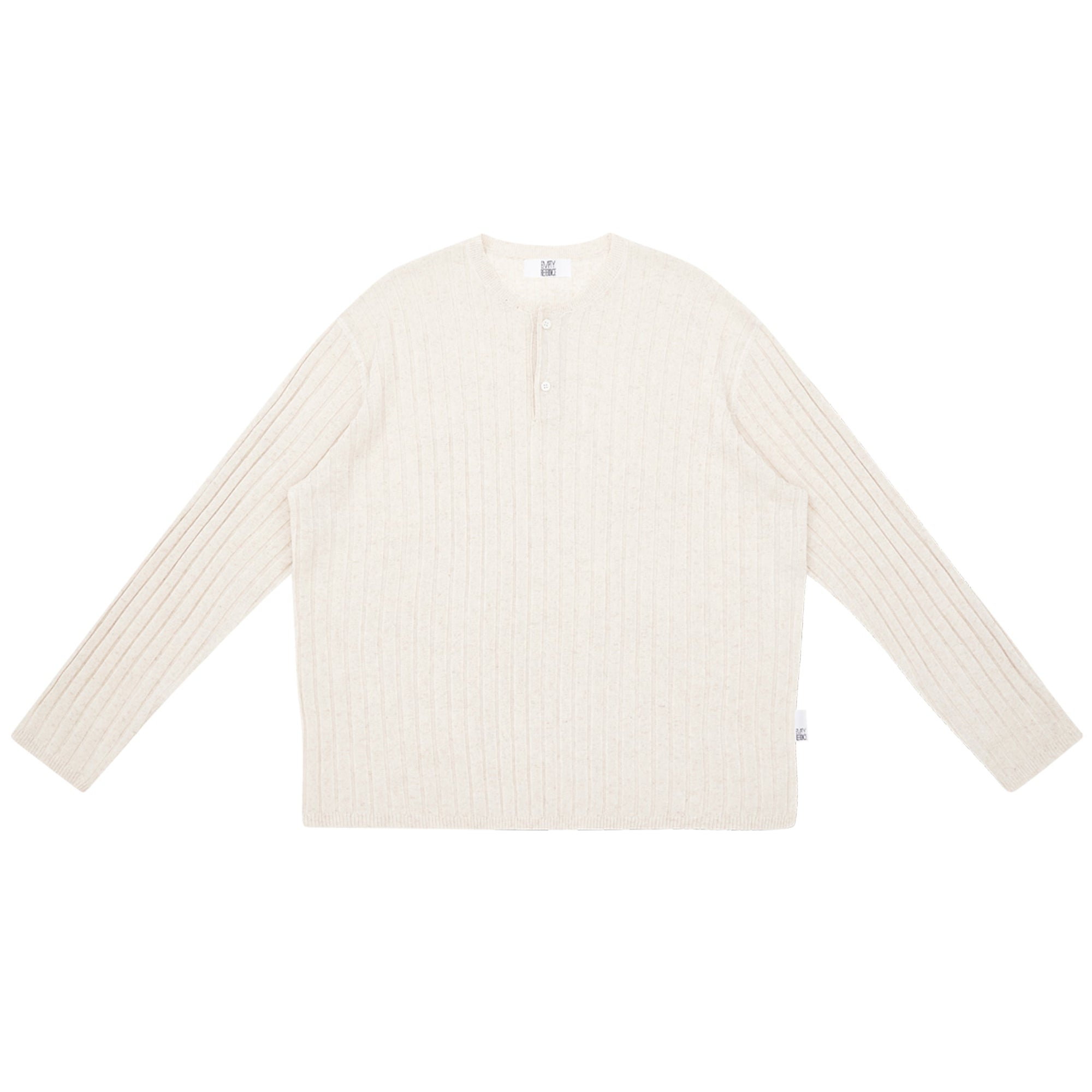 Linen Lyocell Stripe Henley Sweater