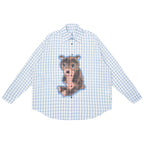 Sad Bear Plaid Cuban Shirt