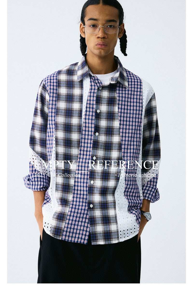 Textured Lace Panel Shirt - Empty Reference