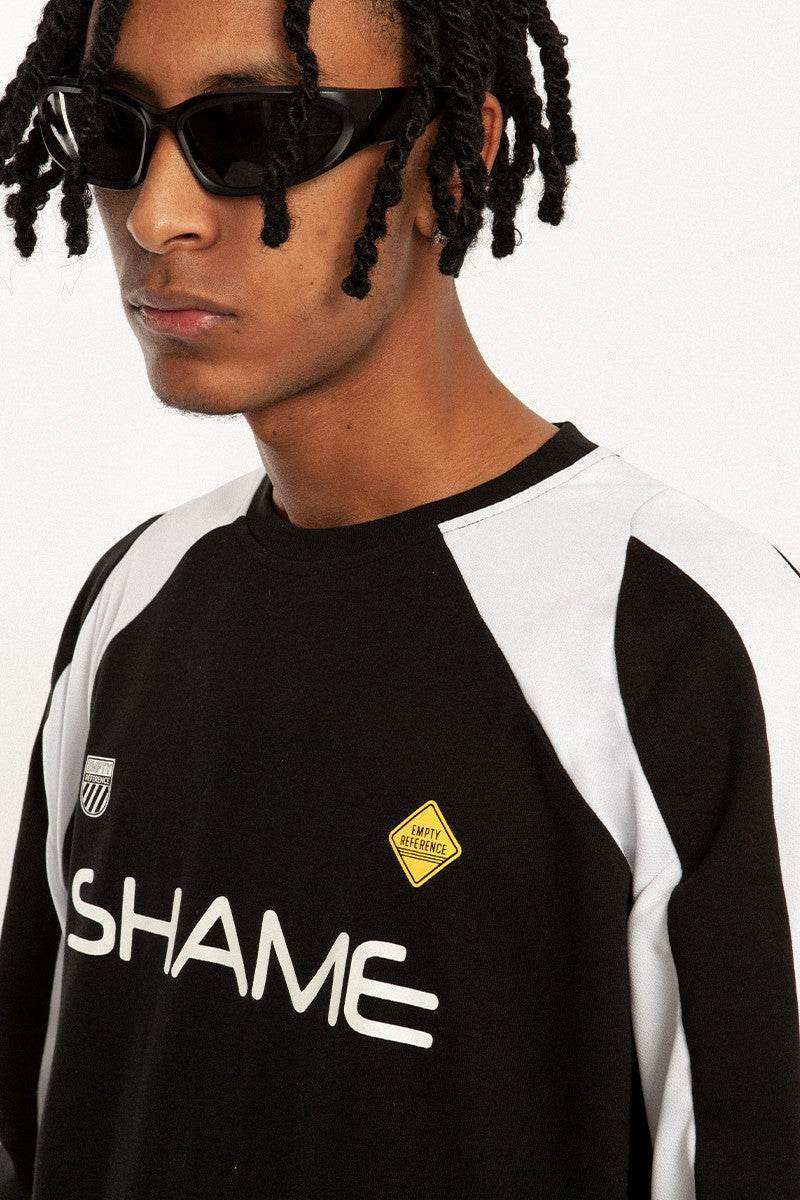 Black White Patchwork Jersey Tee - Empty Reference