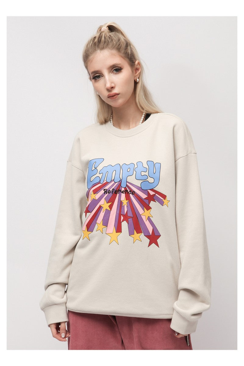 Colorful Star Print Sweatshirt