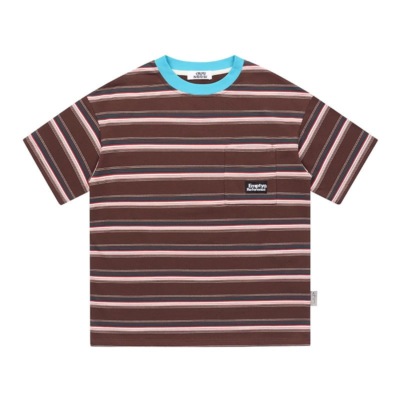 Ribbed Stripe Contrast Tee