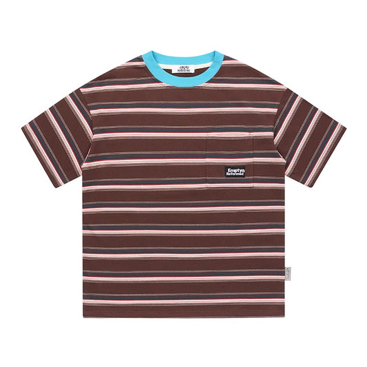 Ribbed Stripe Contrast Tee
