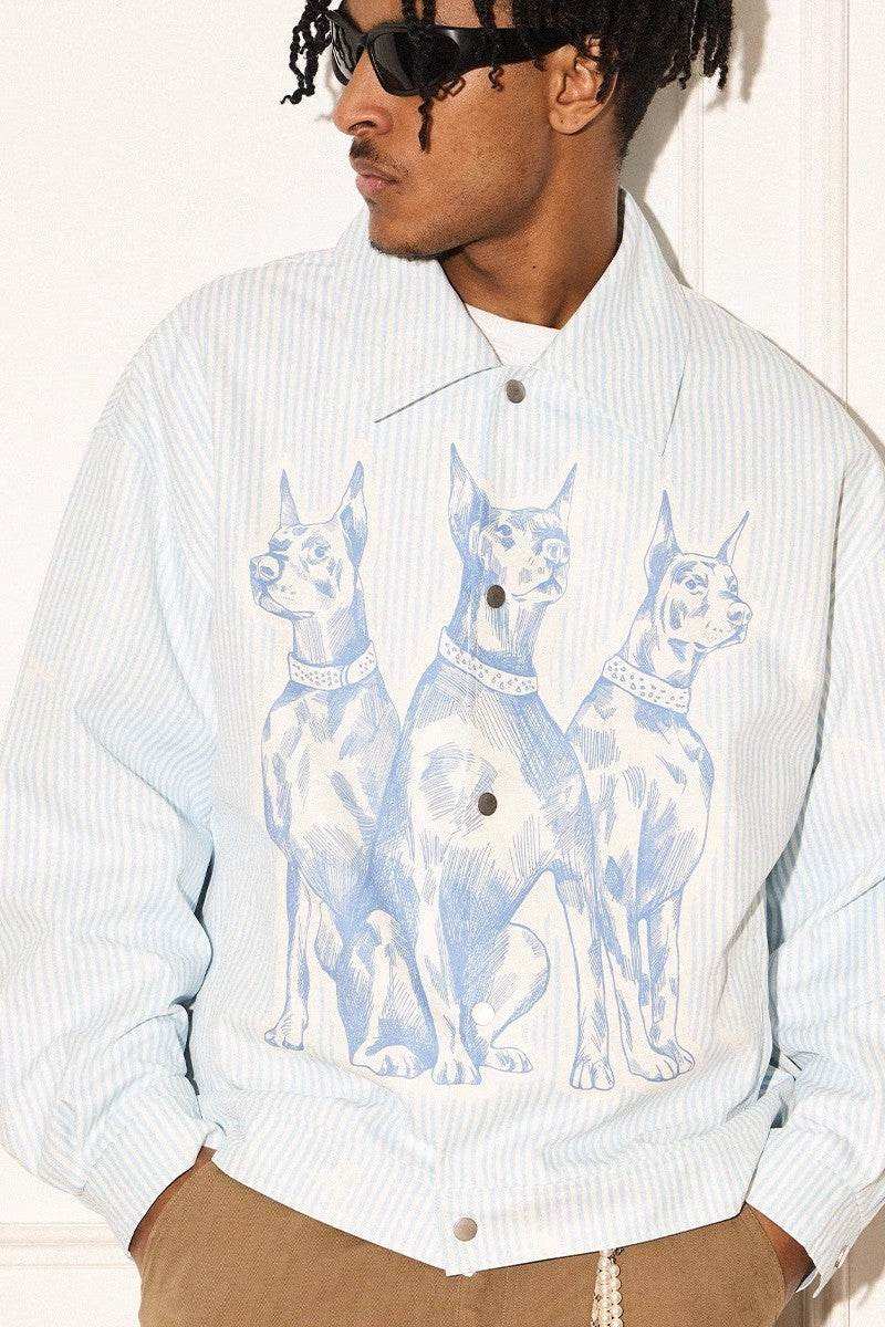 Distressed Doberman Stripe Jacket - Empty Reference