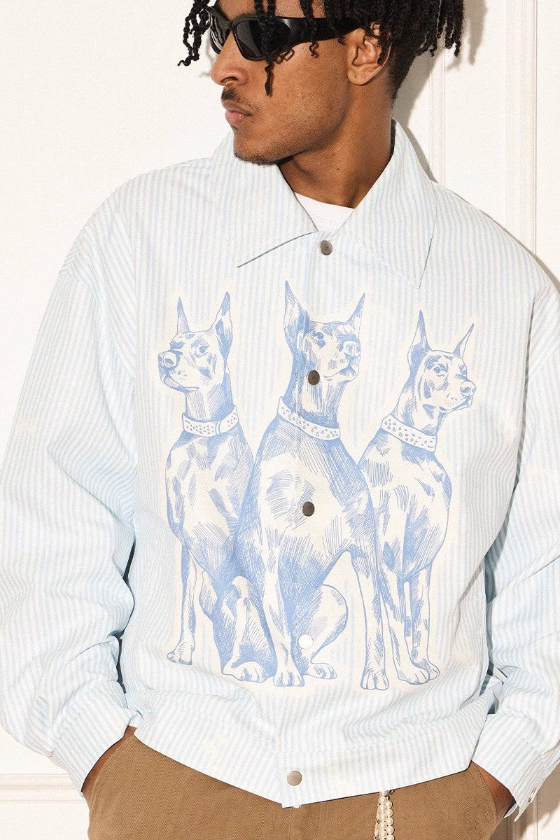 Distressed Doberman Stripe Jacket