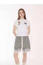 Lace Trim Jersey Shorts - Empty Reference