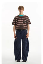 Ribbed Stripe Contrast Tee