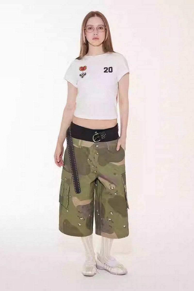 Camo Panel Straight Shorts - Empty Reference