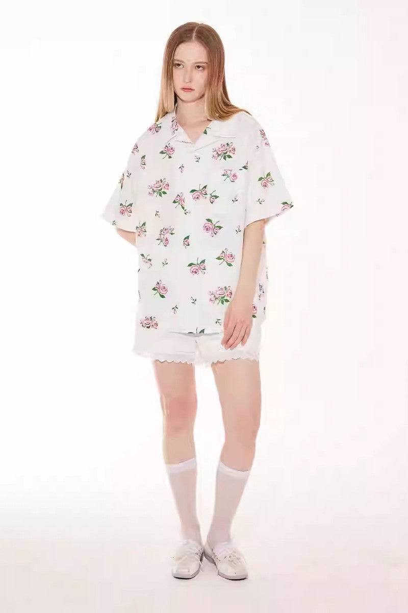 Rose Floral Print Shirt
