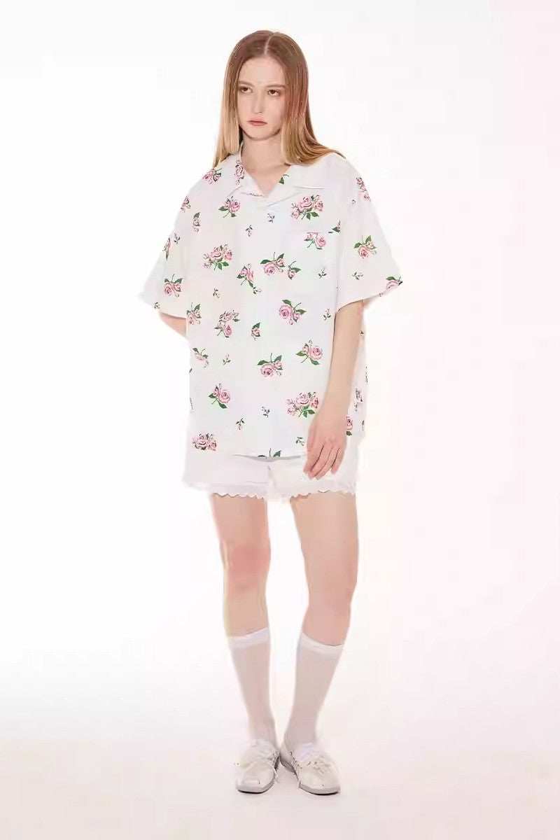 Rose Floral Print Shirt - Empty Reference
