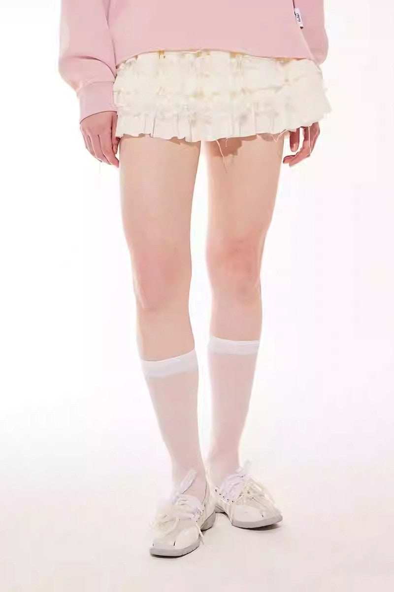 Layered Lace Ruffle Skirt - Empty Reference