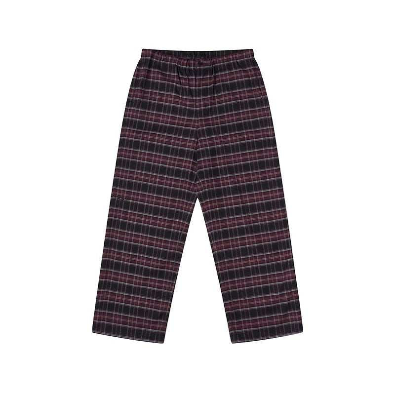Purple Plaid Casual Trousers - Empty Reference