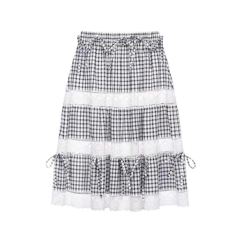 Plaid Lace Convertible Skirt - Empty Reference