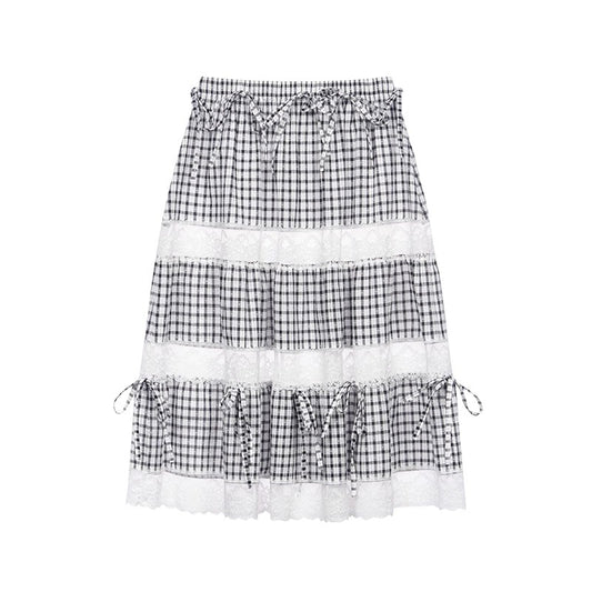 Plaid Lace Convertible Skirt