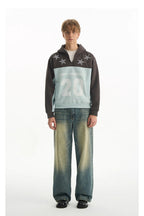 Star Letter Patchwork Hoodie