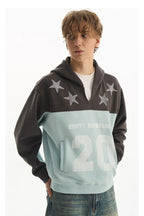 Star Letter Patchwork Hoodie