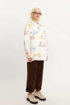 Slogan Print Long Sleeve Shirt - Empty Reference