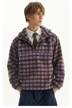 Plaid Fleece Pocket Hoodie - Empty Reference