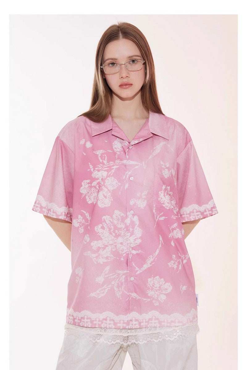 Gradient Lace Graphic Shirt - Empty Reference