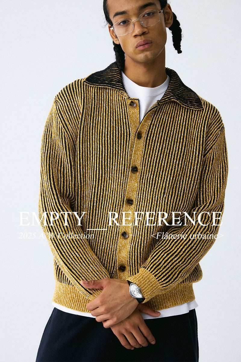 Vintage Stripe Knit Cardigan - Empty Reference