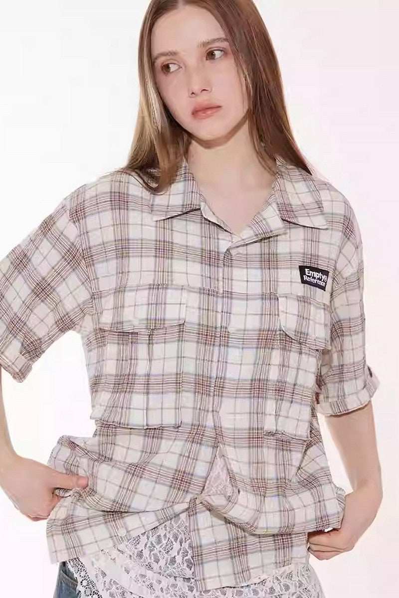 Textured Plaid Pocket Shirt - Empty Reference