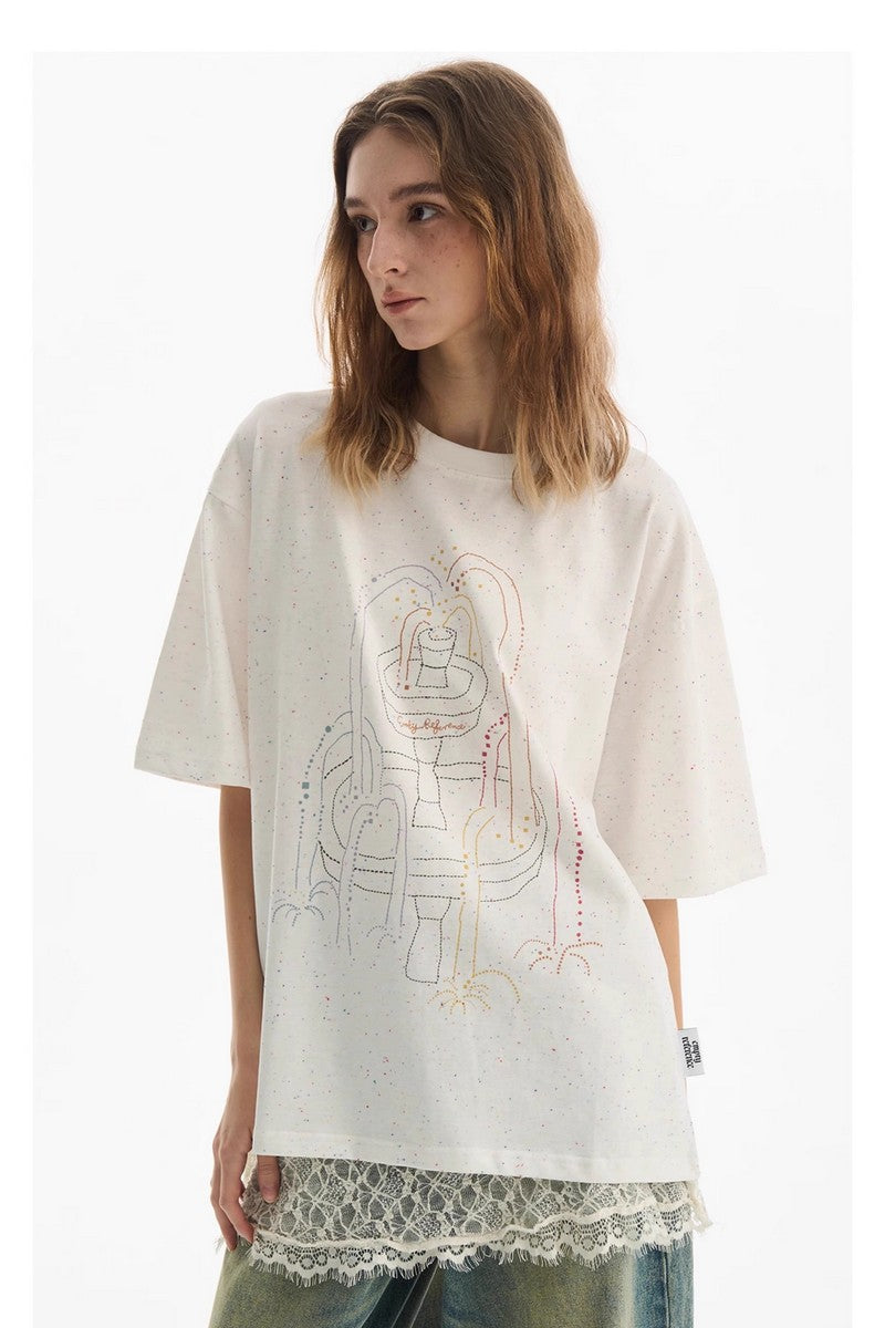 Color Fountain Graphic T-Shirt