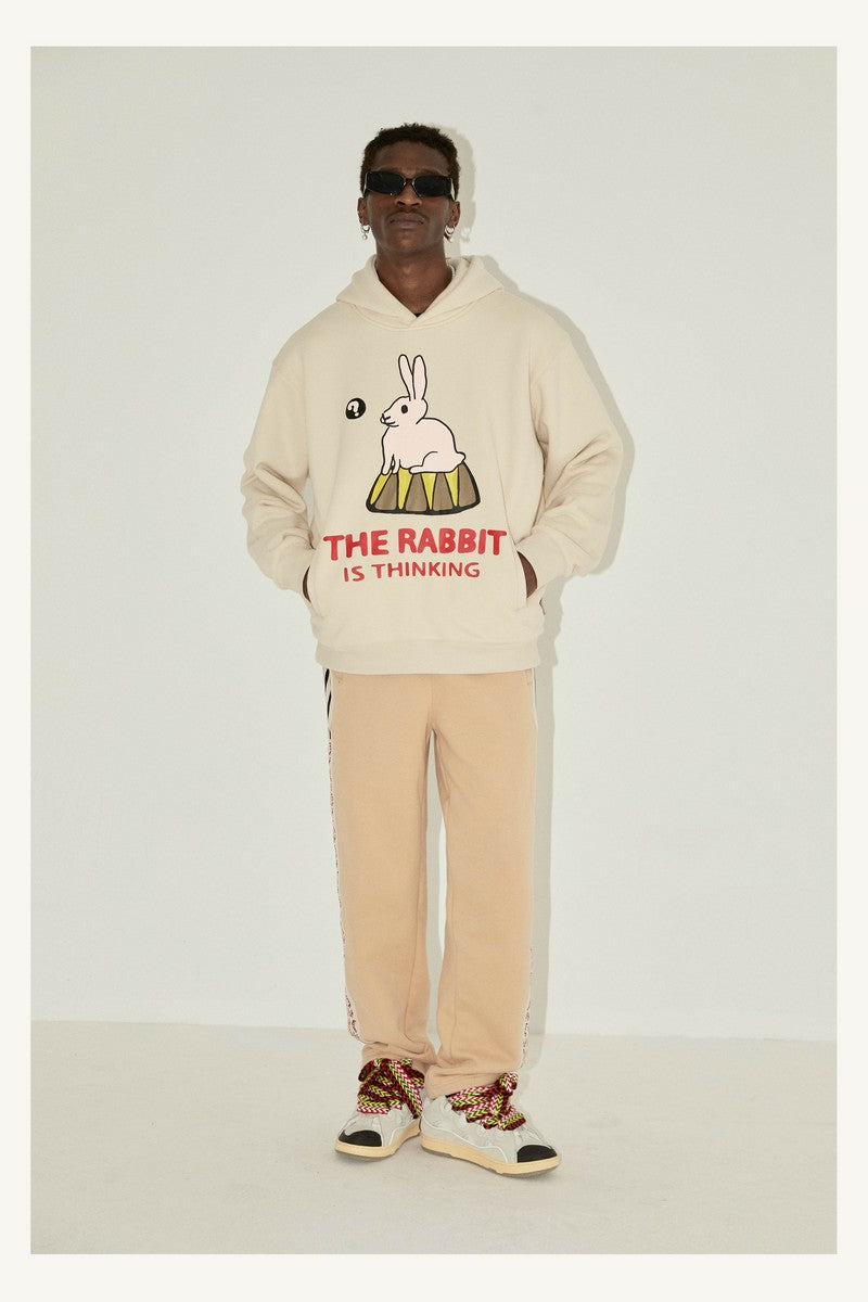 Thinking Bunny Graphic Hoodie