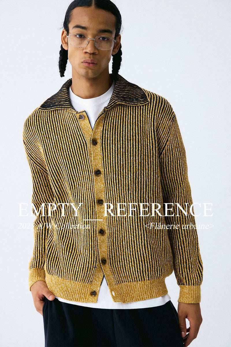 Vintage Stripe Knit Cardigan - Empty Reference