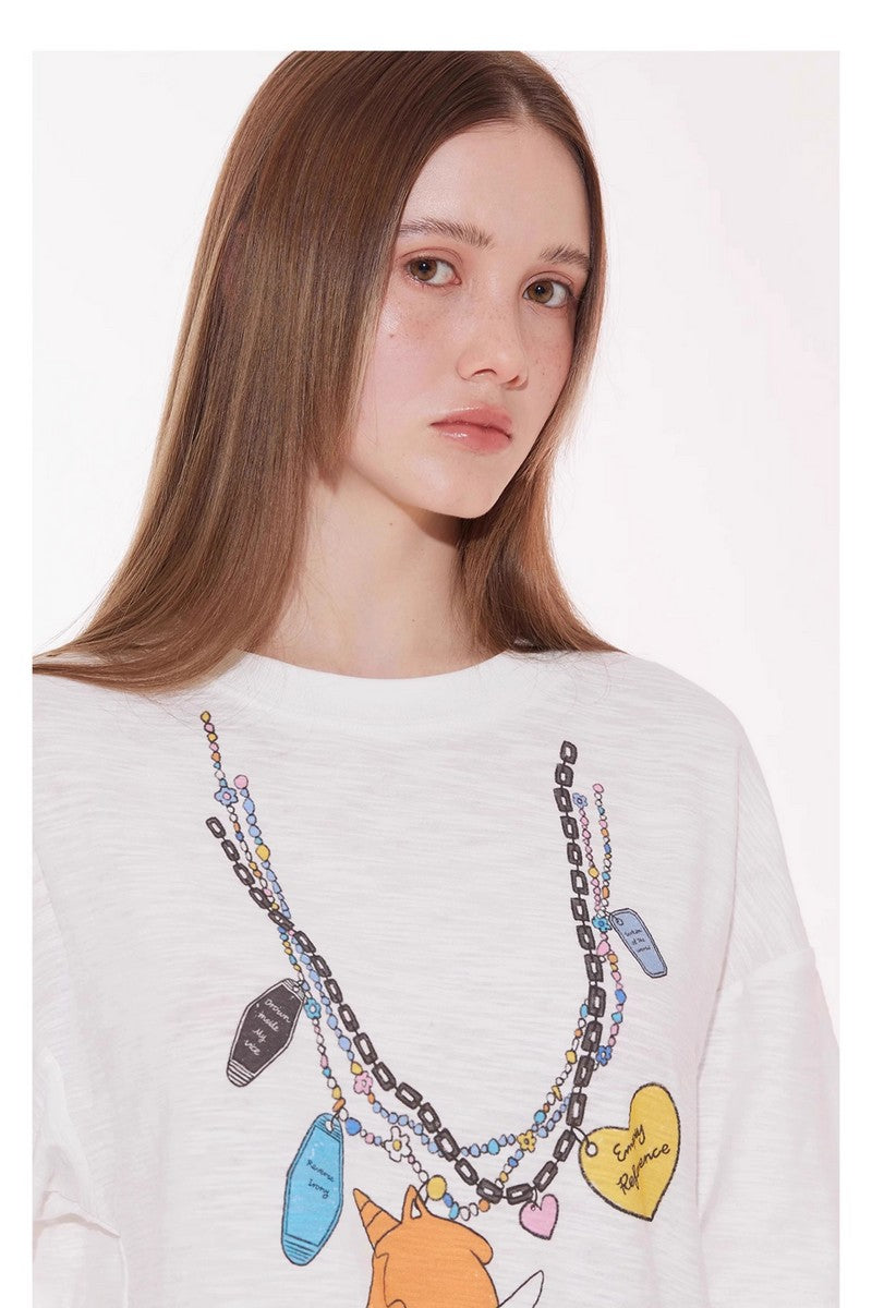 Necklace Graphic Crewneck Tee