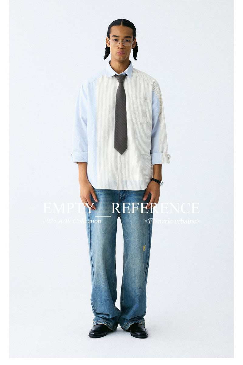 Striped Panel Classic Shirt - Empty Reference