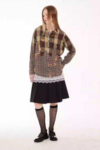 Asymmetrical Plaid Shirt - Empty Reference
