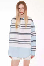 Layered Stripe Contrast Shirt - Empty Reference