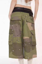 Camo Panel Straight Shorts - Empty Reference